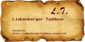 Liebenberger Taddeus névjegykártya
